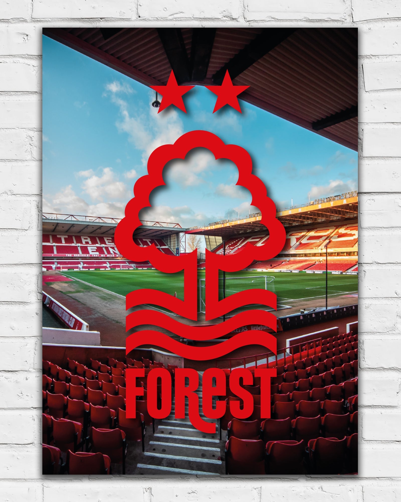 NFFC Red Crest Stadium Print - Framed/Unframed - Nottingham Forest FC