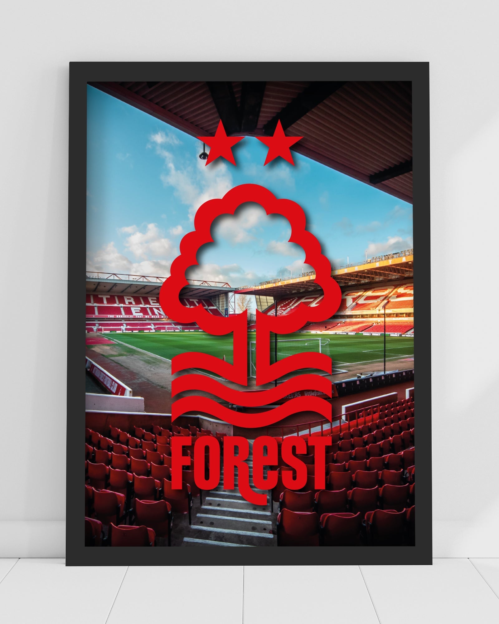 NFFC Red Crest Stadium Print - Framed/Unframed - Nottingham Forest FC