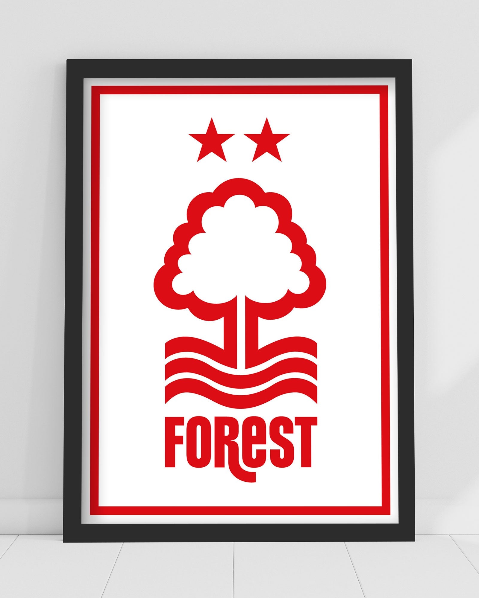 NFFC Red Crest White Background Print - Framed/Unframed - Nottingham Forest FC