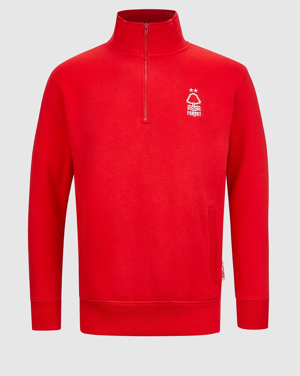 NFFC Red Essential Crest 1/4 Zip Top - Nottingham Forest FC