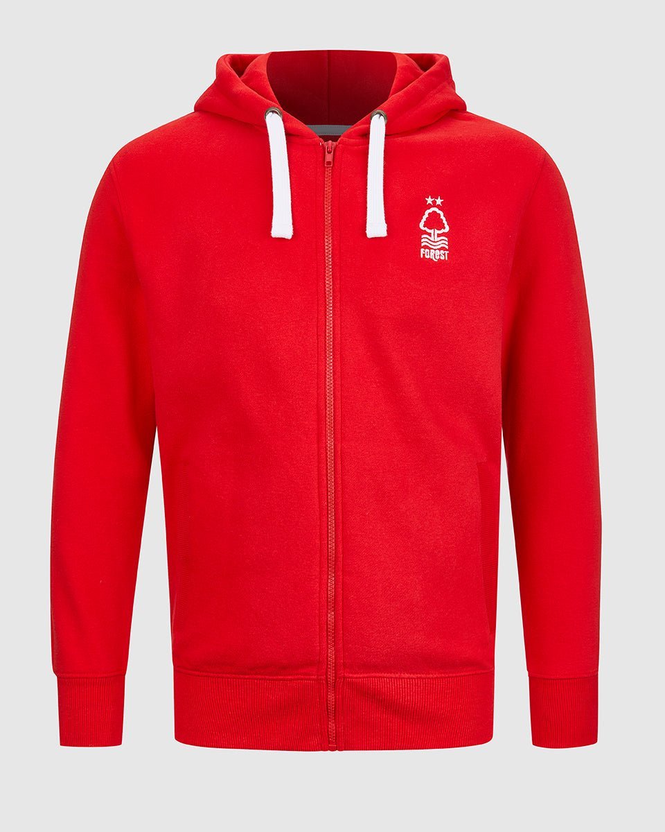 NFFC Red Essential Crest Full Zip Hoodie - Nottingham Forest FC