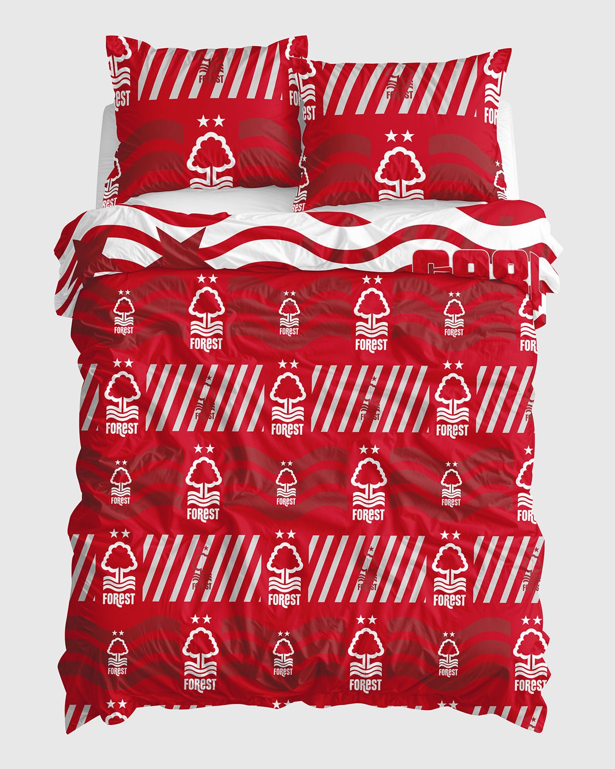 NFFC Red Field Print Duvet Set - Nottingham Forest FC