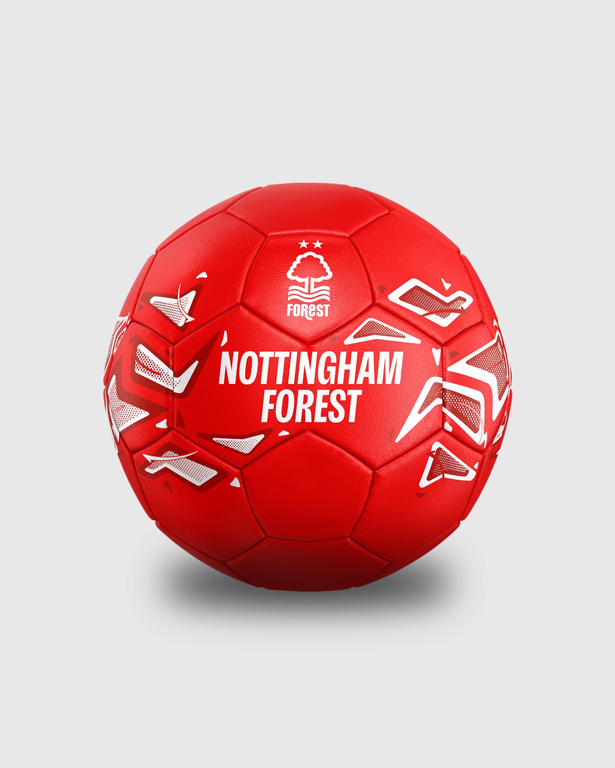 NFFC Red Geometric Football - Size 5 - Nottingham Forest FC