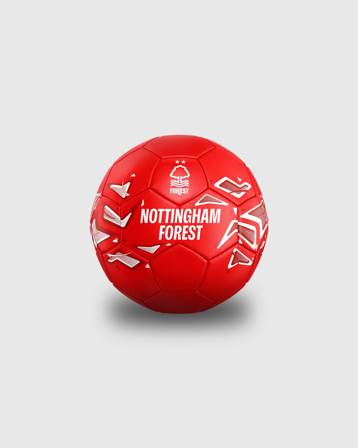 NFFC Red Geometric Mini Football - Size 1 - Nottingham Forest FC