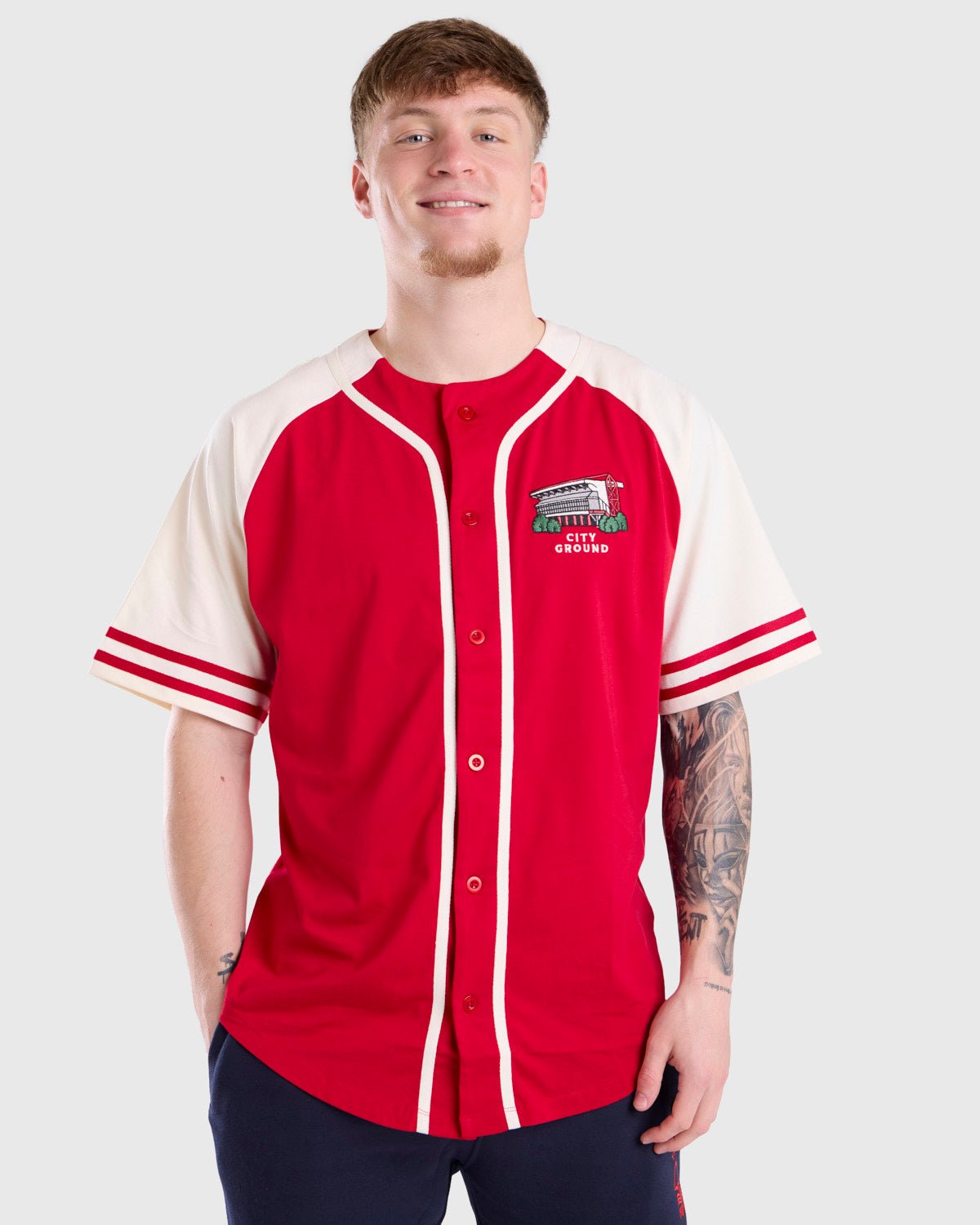 NFFC Red Home Baseball Top - Nottingham Forest FC