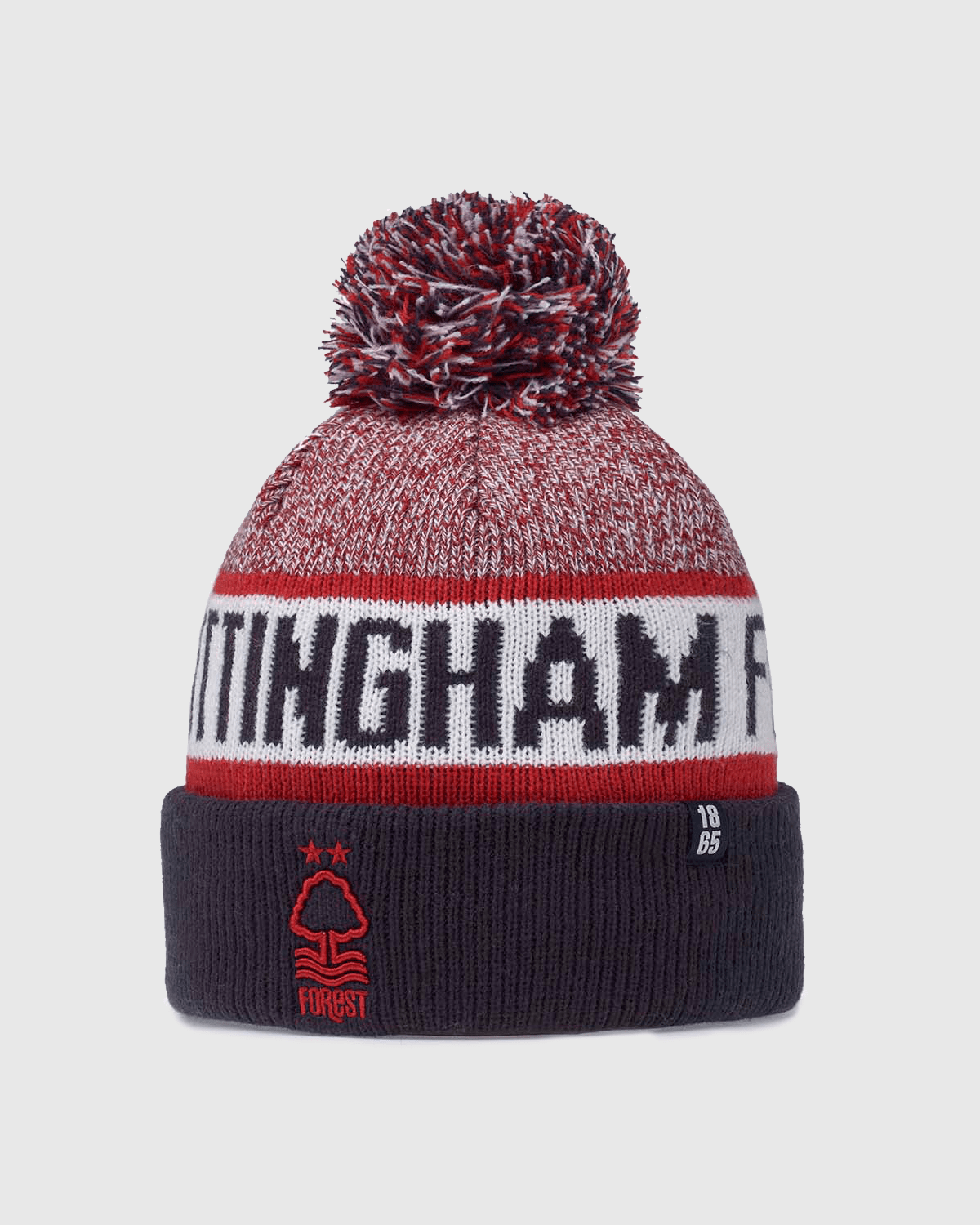 NFFC Red Marl 1865 Cuff Knit Bobble Hat - Nottingham Forest FC