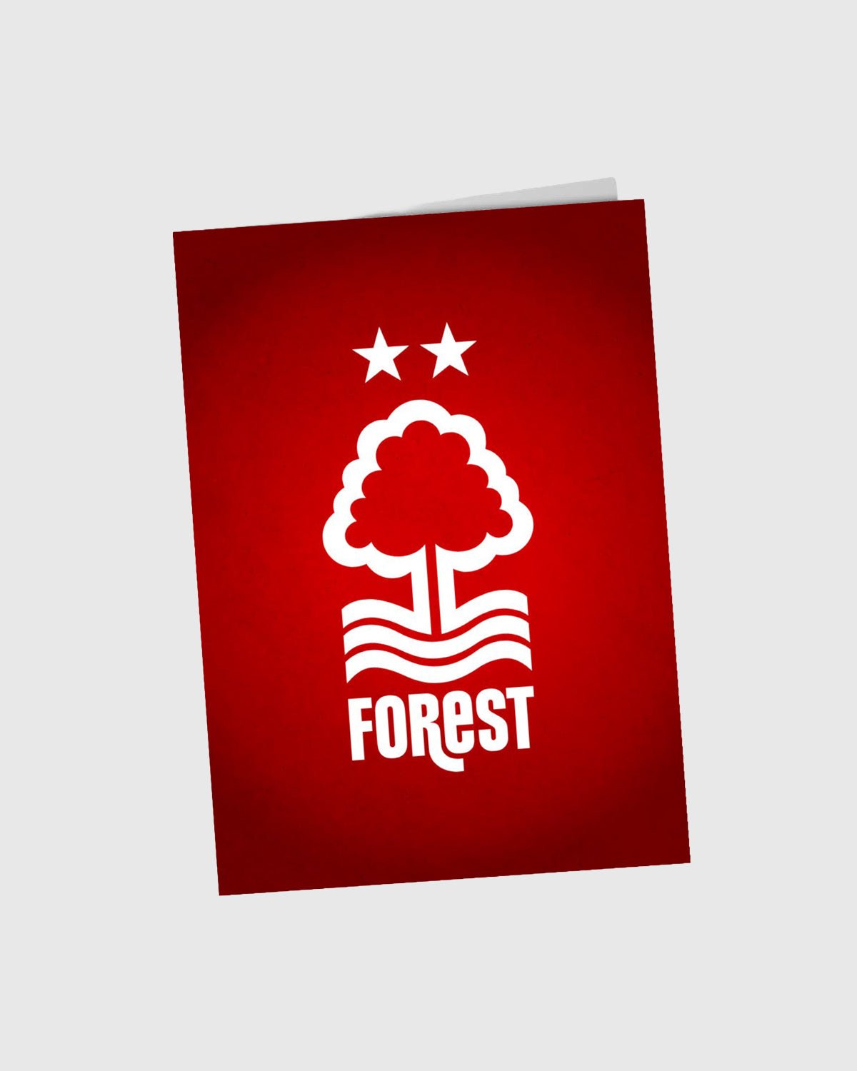 NFFC Red Ombre Crest Card - A5 - Nottingham Forest FC
