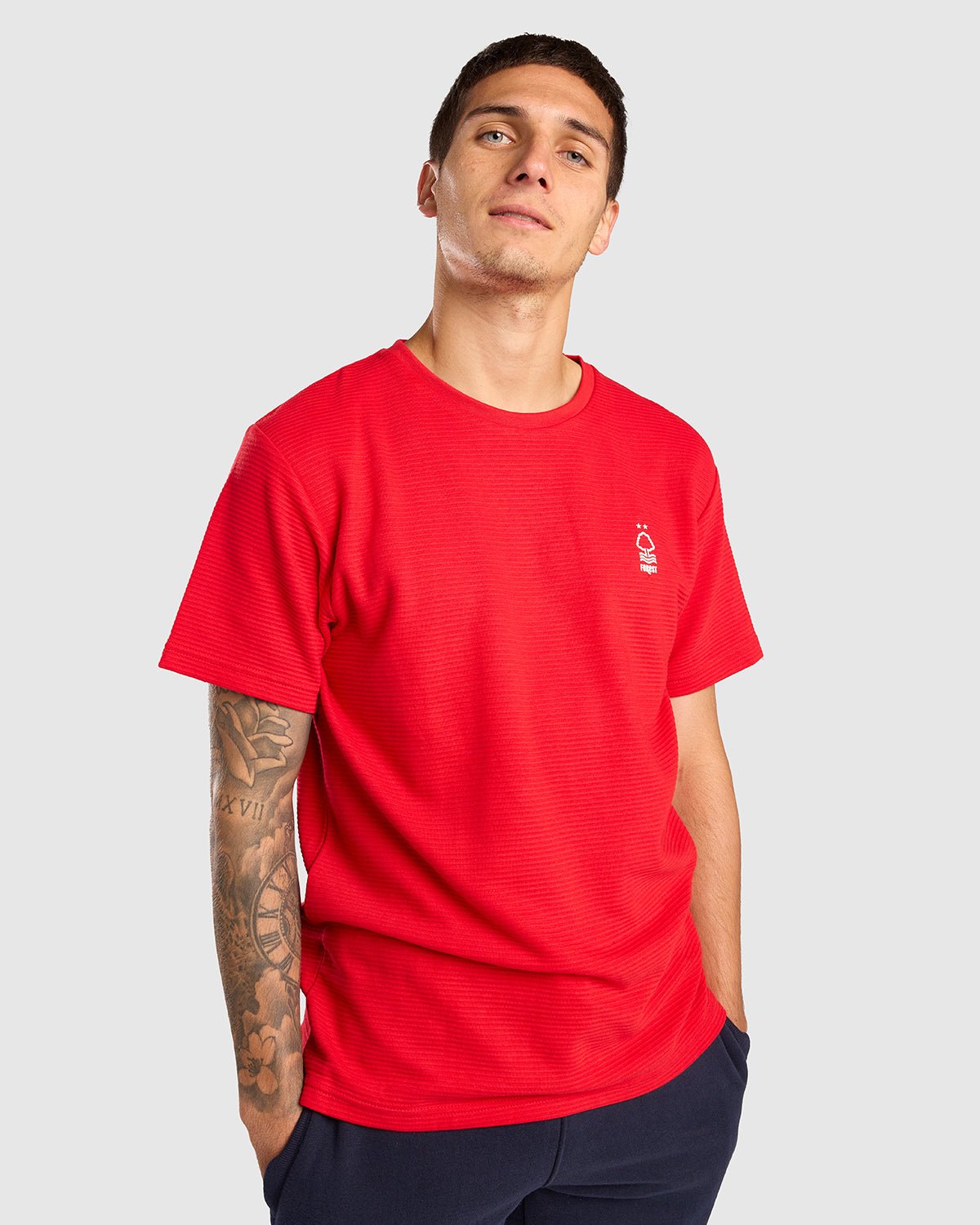 NFFC Red Ripple Rib T-Shirt - Nottingham Forest FC