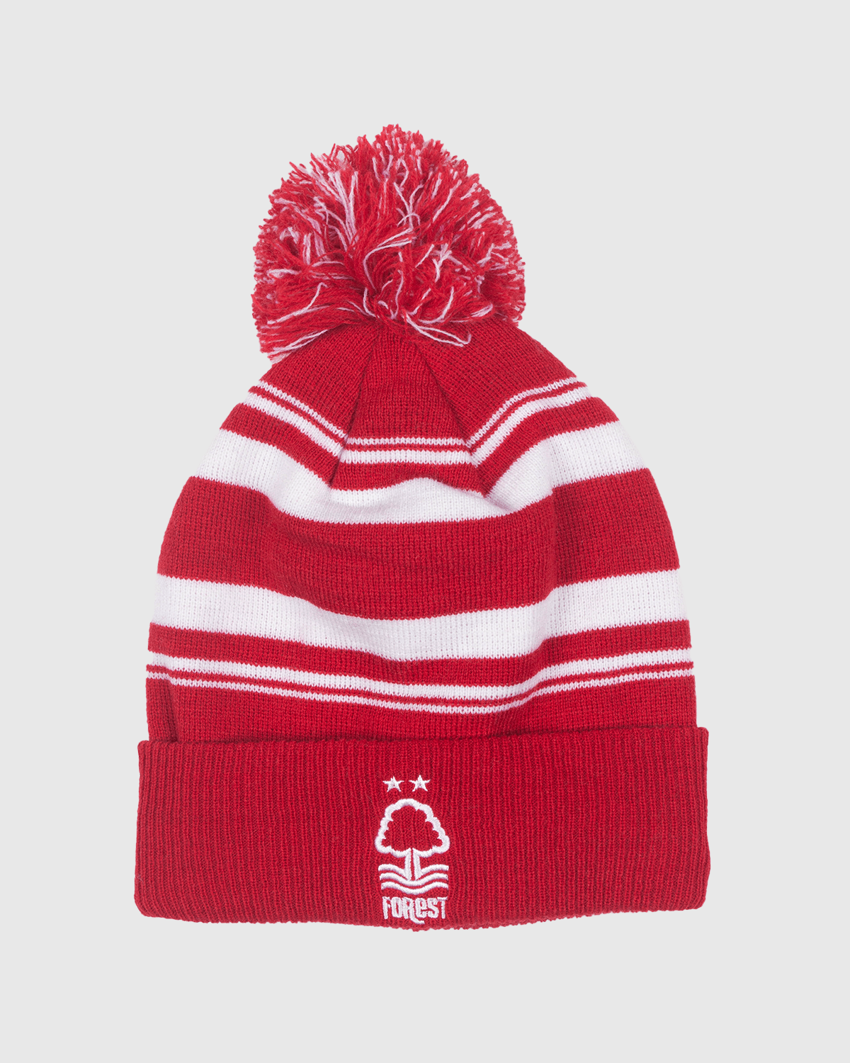 NFFC Red Striped Bobble Hat - Nottingham Forest FC