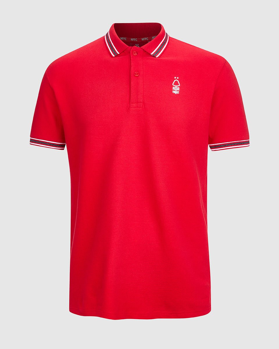 NFFC Red Waffle Jersey Polo - Nottingham Forest FC