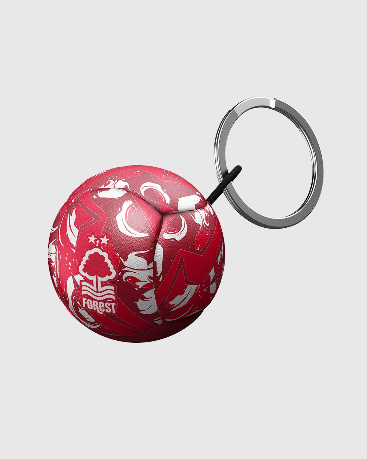 NFFC Red & White Football Keyring - Nottingham Forest FC