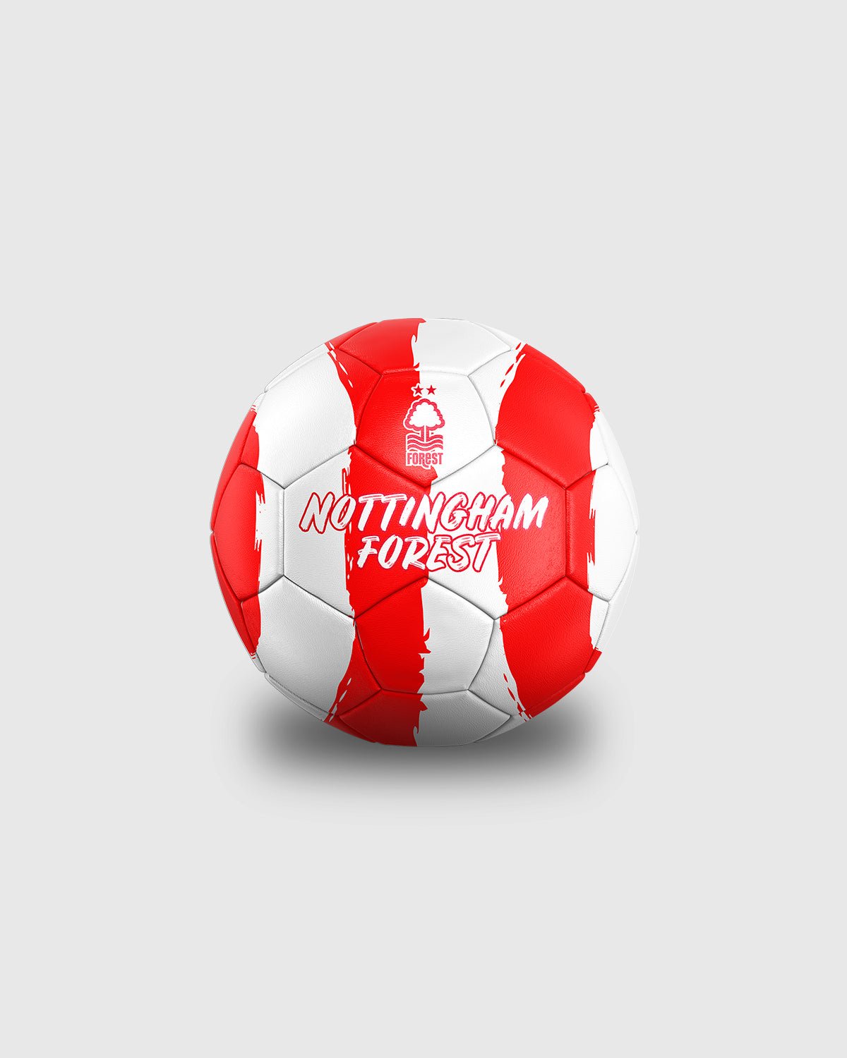 NFFC Red & White Striped Mini Football - Size 1 - Nottingham Forest FC
