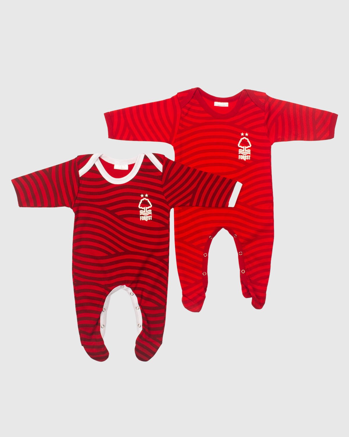 NFFC Repeat Print 2 Pack Sleepsuit - Nottingham Forest FC