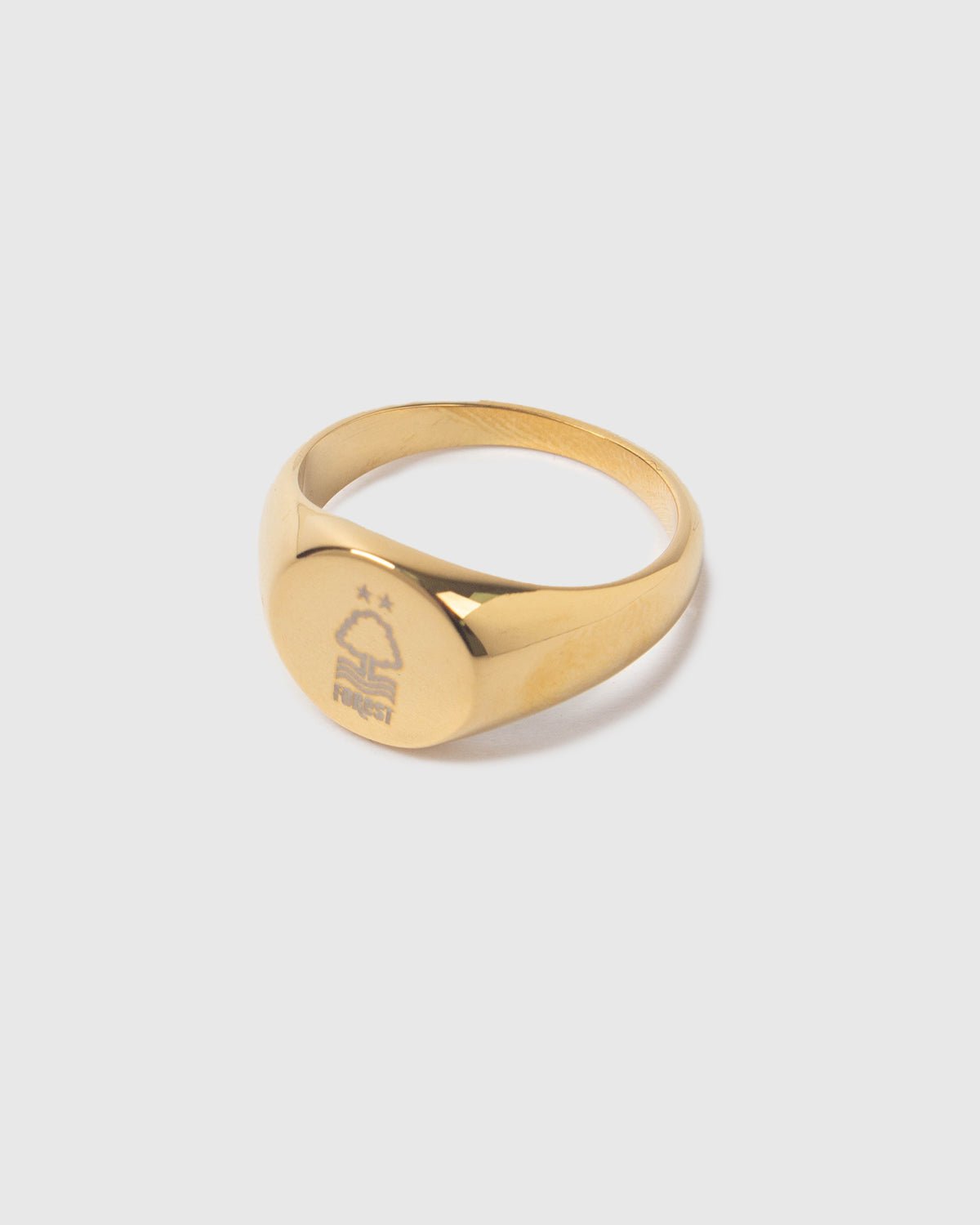 NFFC Round Crest Gold Signet Ring - Nottingham Forest FC