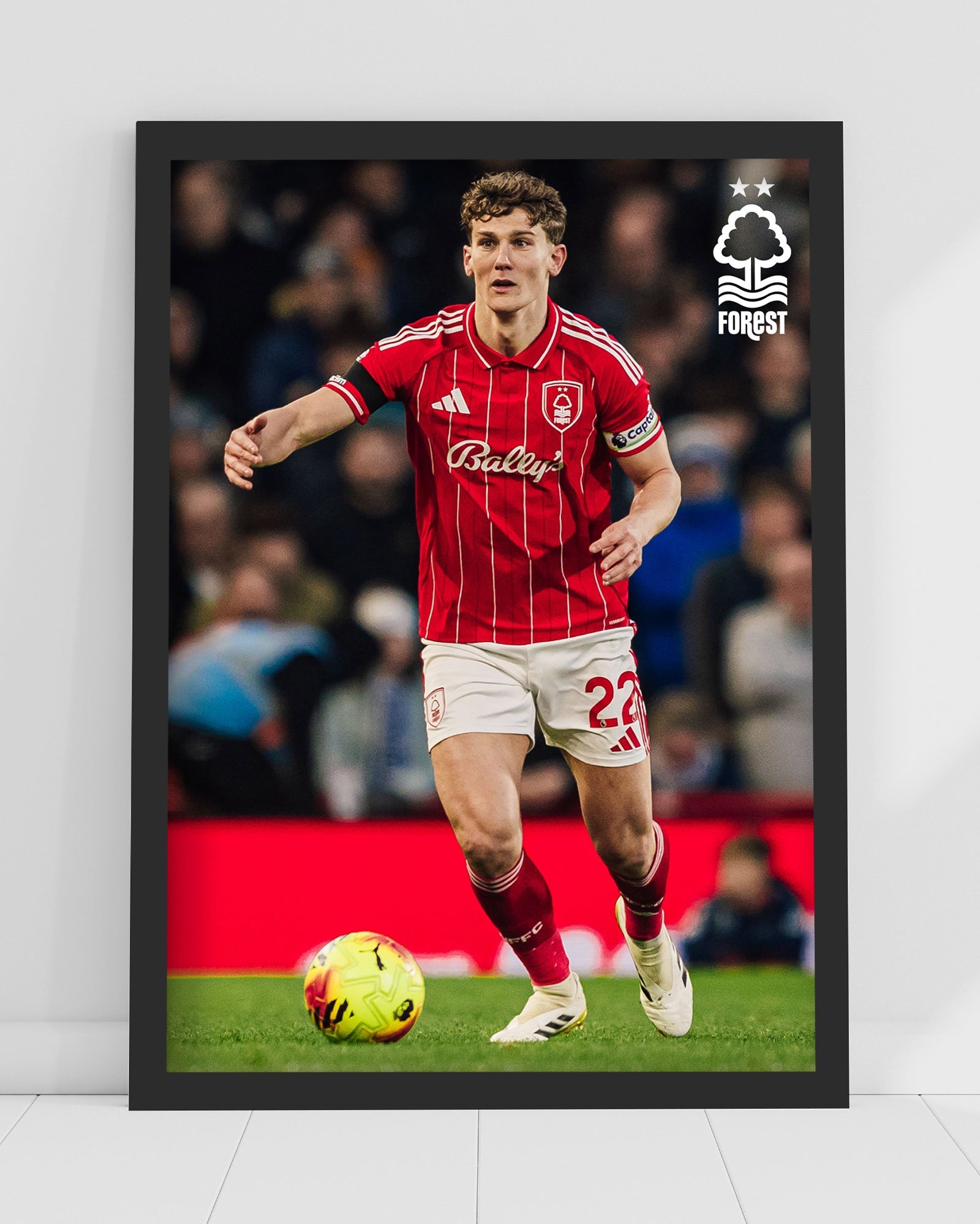 NFFC Ryan Yates Action Shot Print - Framed/Unframed - Nottingham Forest FC