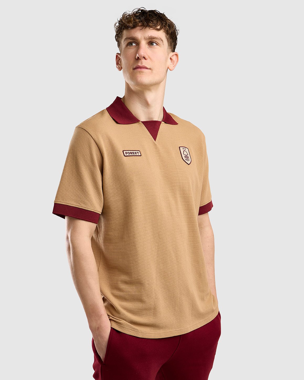 NFFC Sand Legacy Waffle Polo - Nottingham Forest FC