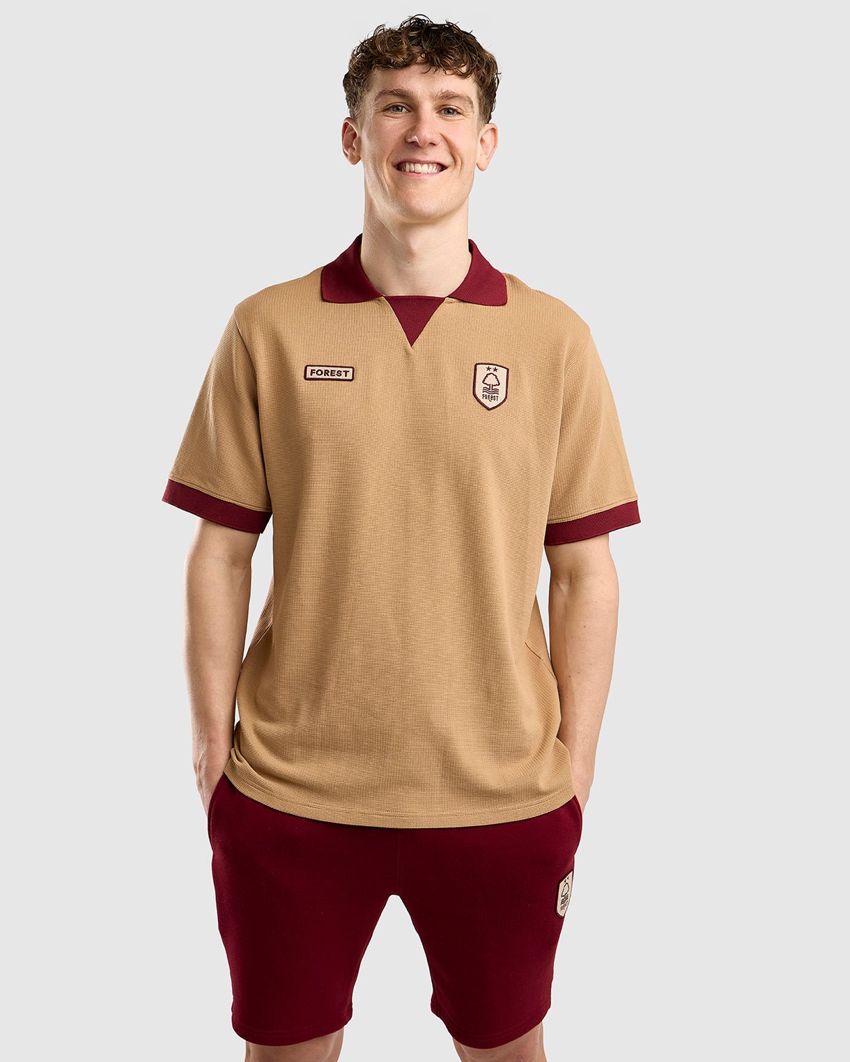 NFFC Sand Legacy Waffle Polo - Nottingham Forest FC