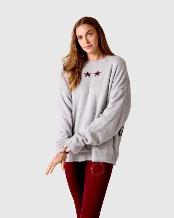NFFC Silver Brushed Knit Crewneck Sweater - Nottingham Forest FC
