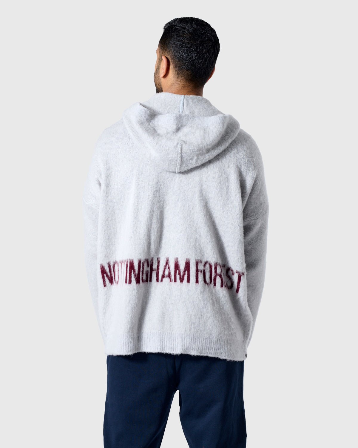 NFFC Silver Brushed Knit Hoodie - Nottingham Forest FC