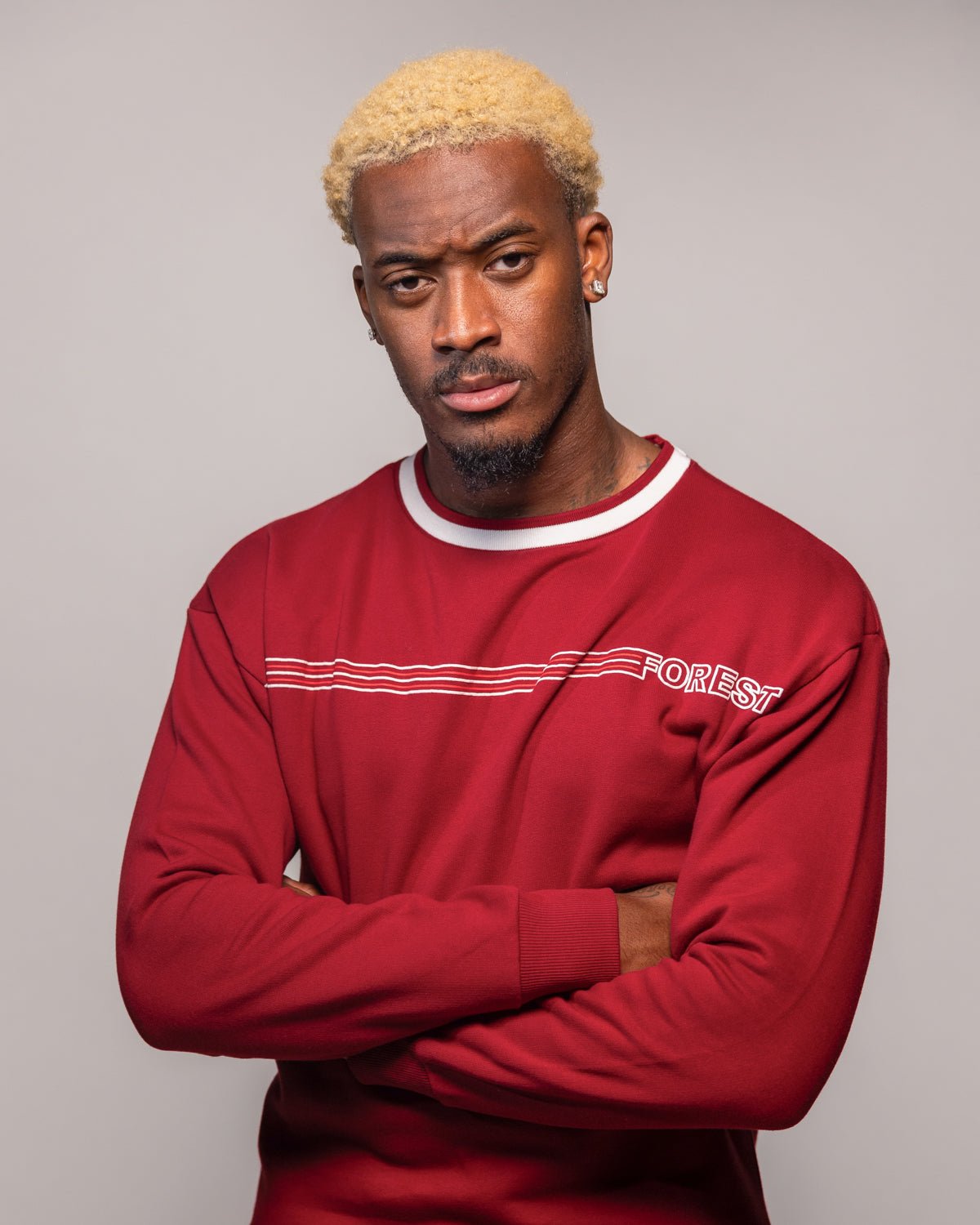 NFFC Stripe Collection Red Sweatshirt - Nottingham Forest FC