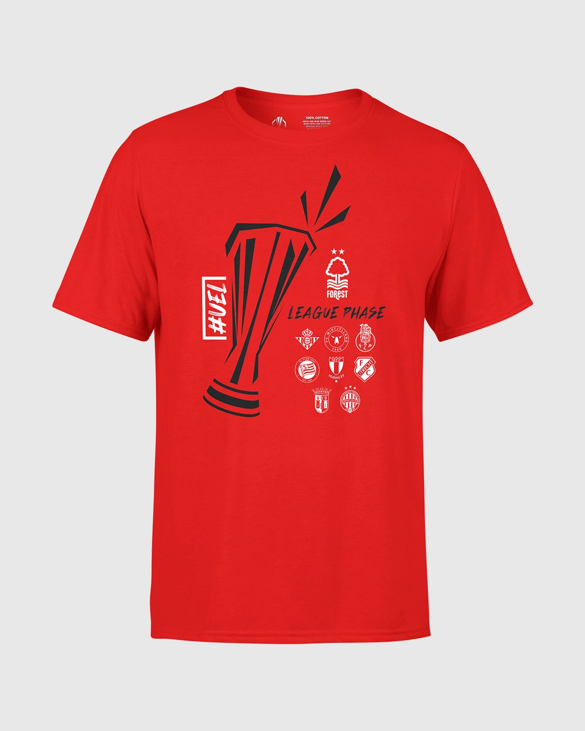 NFFC UEL 25/26 League Phase Graphic Red T-Shirt - Nottingham Forest FC