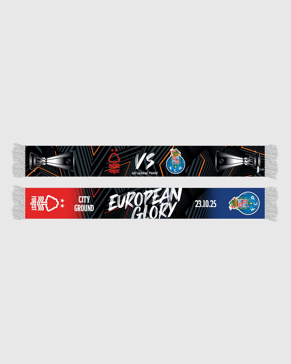 NFFC UEL 25/26 Nottingham Forest vs FC Porto European Glory Scarf - Nottingham Forest FC