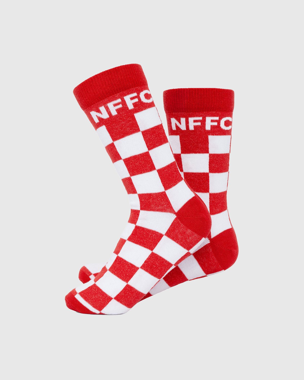NFFC White Checkerboard Socks - Nottingham Forest FC