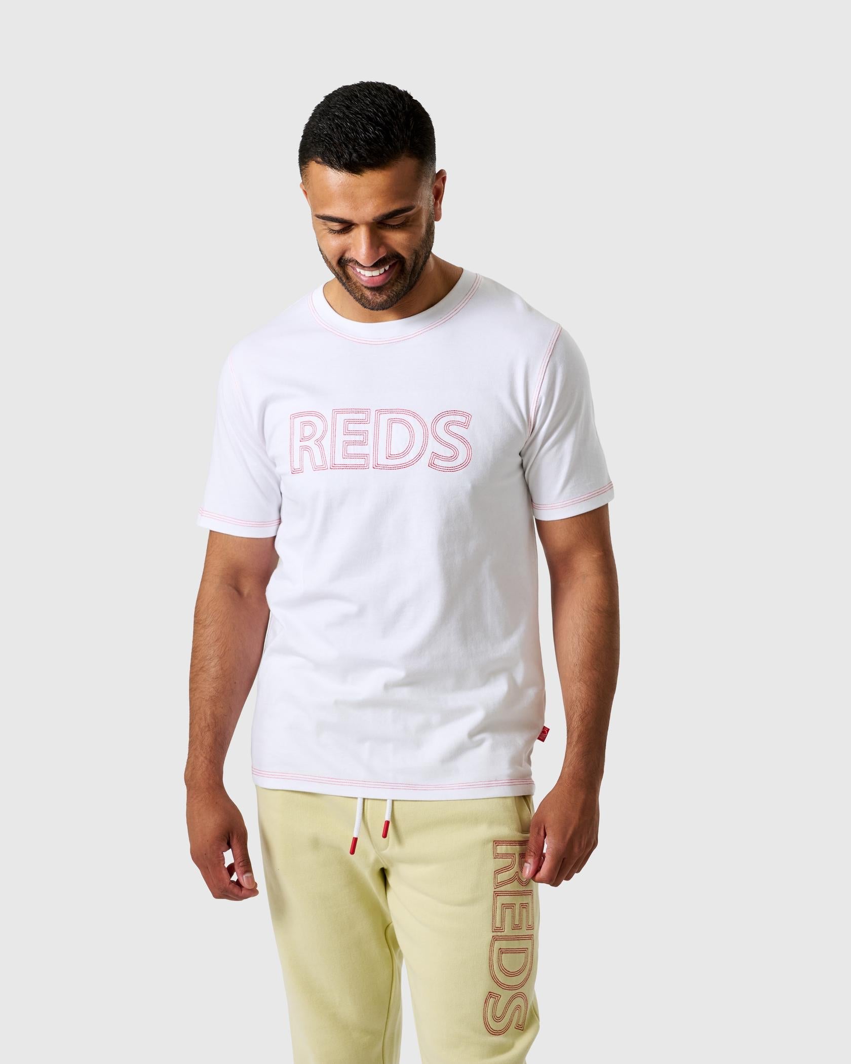 NFFC White Reds Stitch T-Shirt - Nottingham Forest FC