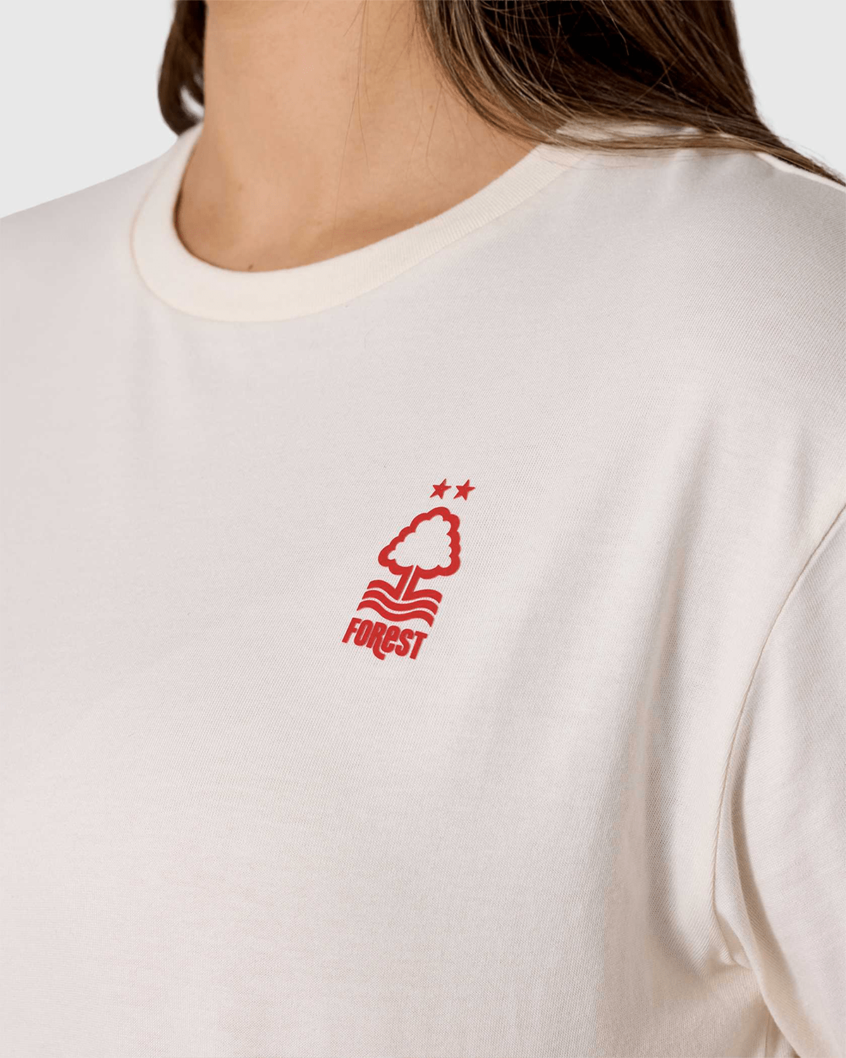 NFFC Women's Mist Back Print Ecru T-Shirt - Nottingham Forest FC
