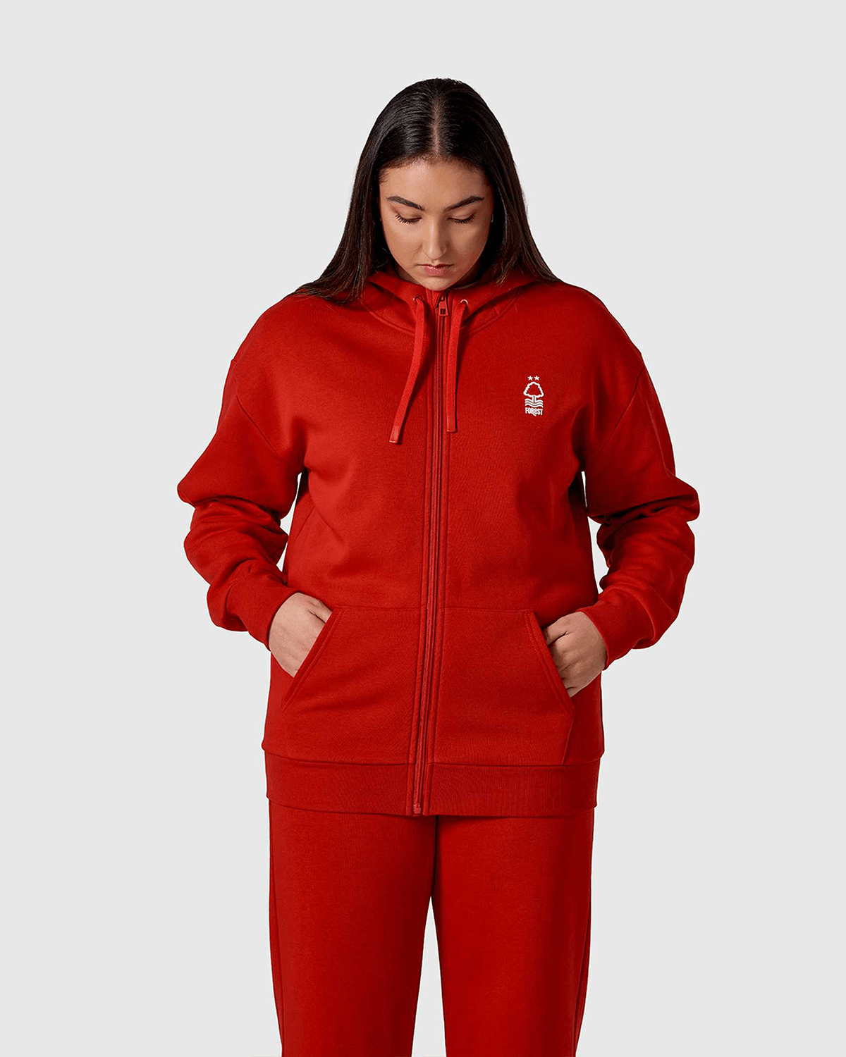 NFFC Women's Mist Back Print Full Zip Hoodie - Nottingham Forest FC
