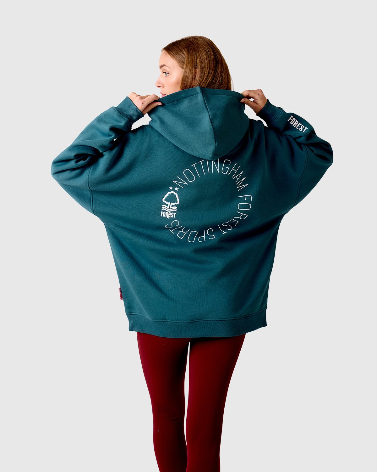 NFFC Women's Oversized Petrol Hoodie - Nottingham Forest FC
