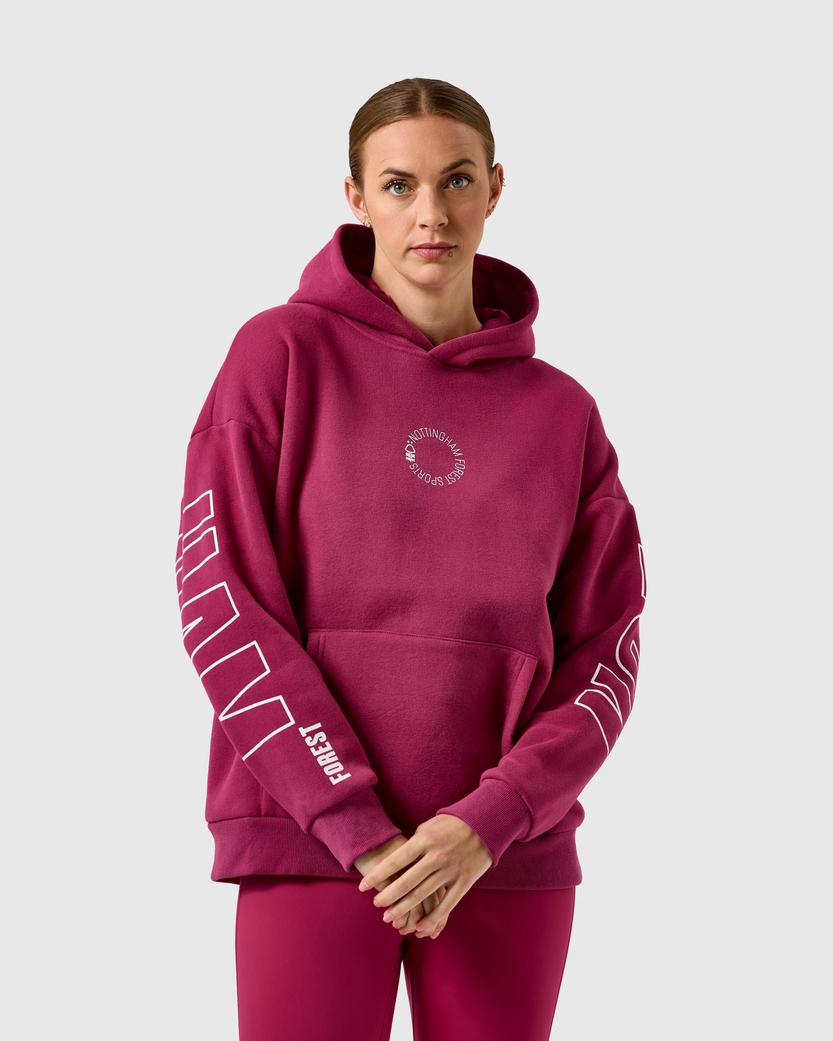NFFC Women's Pink Oversized Hoodie - Nottingham Forest FC