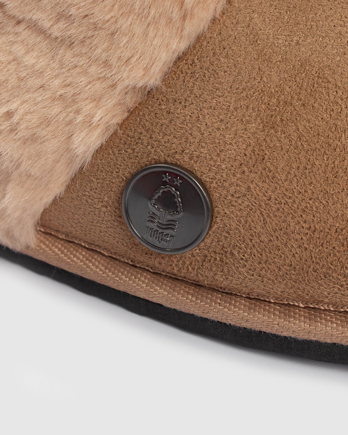 NFFC Women's Tan Faux Fur Slippers - Nottingham Forest FC