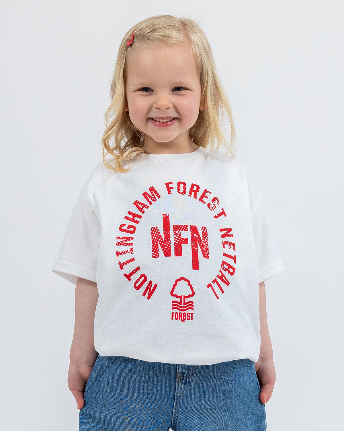 NFN Junior White Circle Print T-Shirt - Nottingham Forest FC