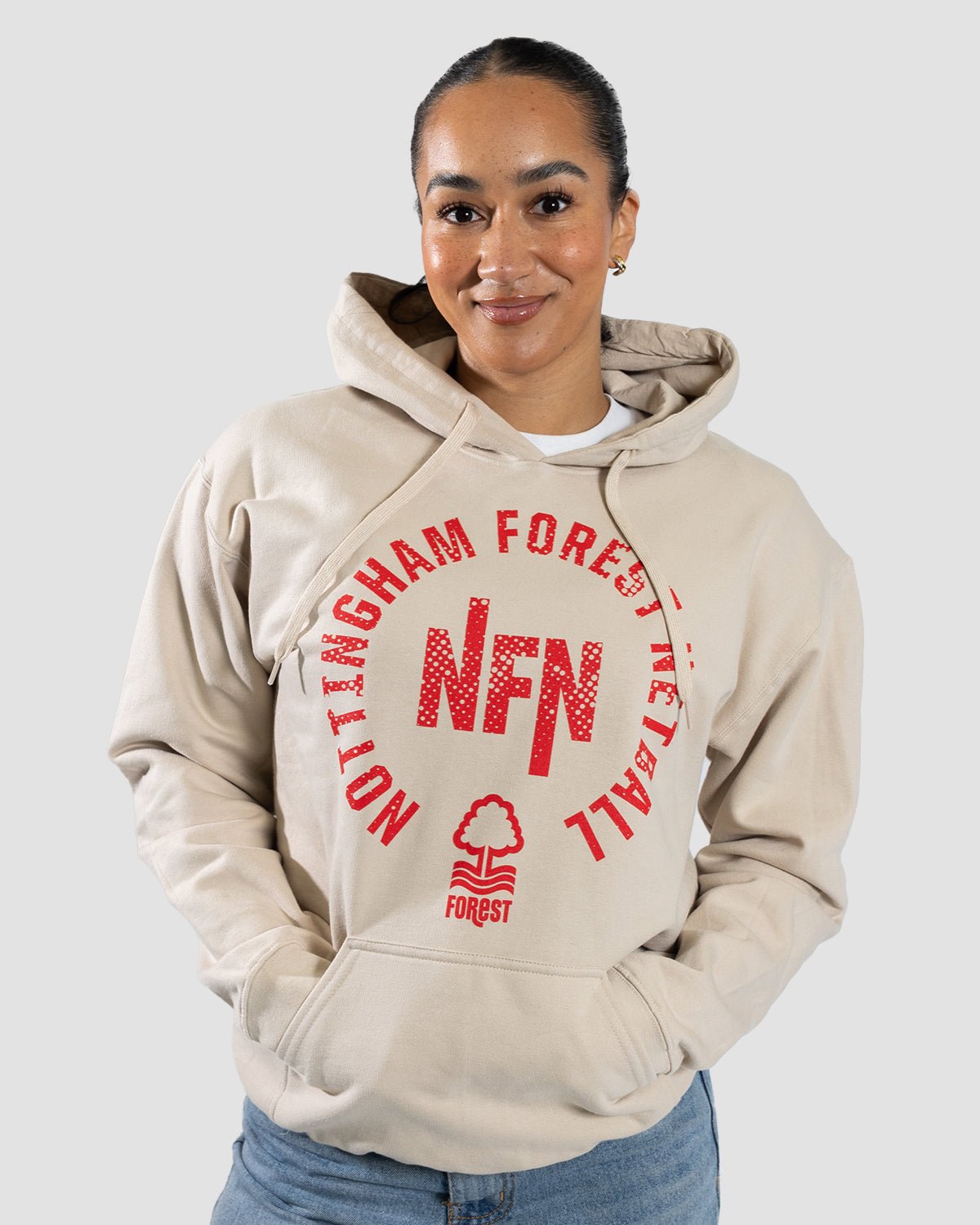 NFN Natural Circle Print Hoodie - Nottingham Forest FC