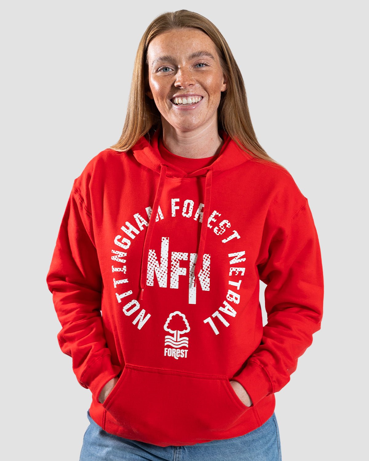 NFN Red Circle Print Hoodie - Nottingham Forest FC