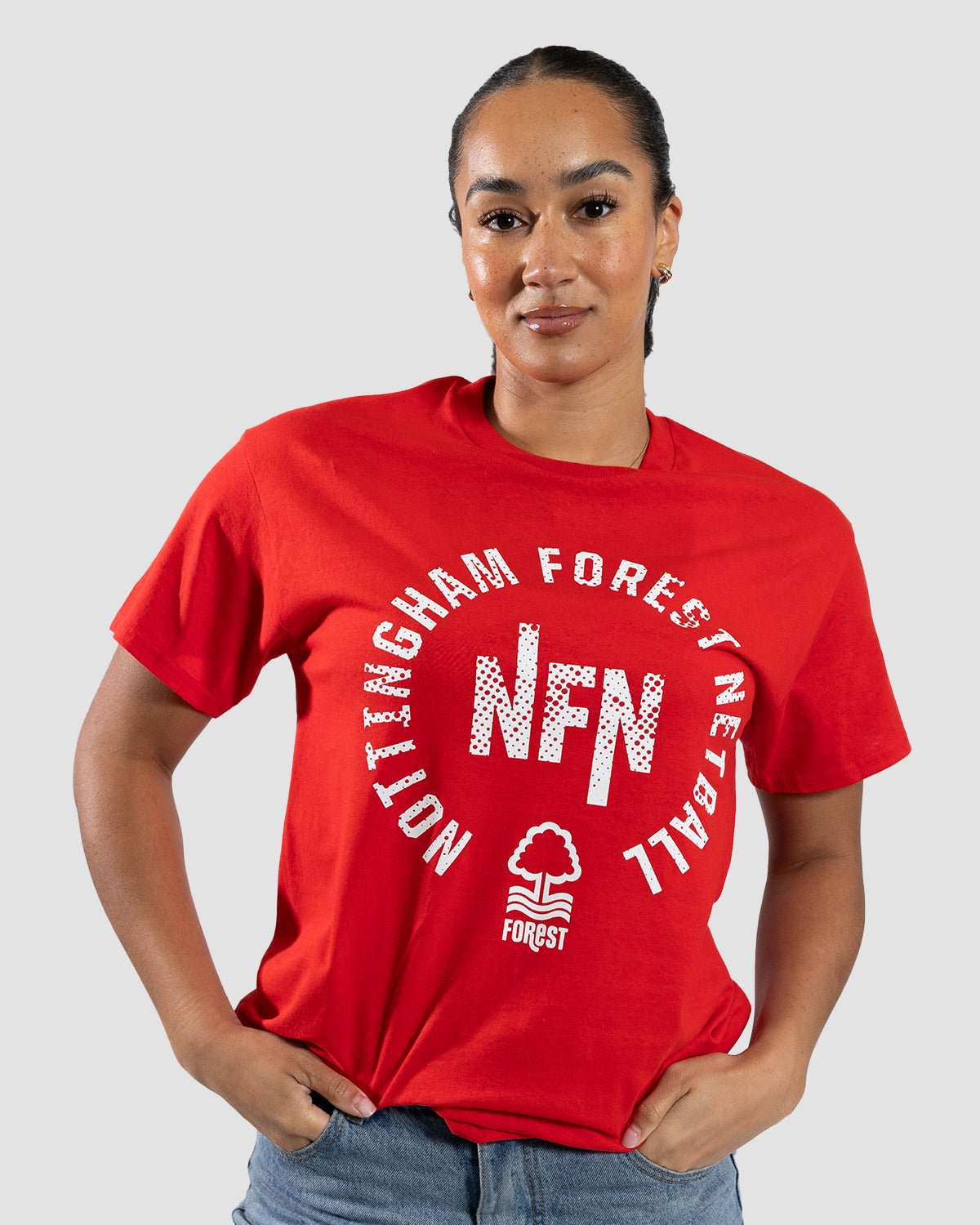 NFN Red Circle Print T-Shirt - Nottingham Forest FC
