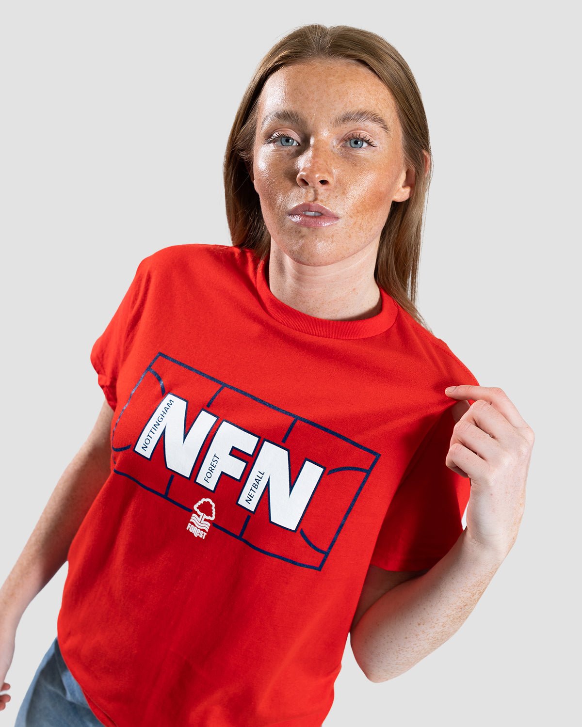 NFN Red Court Print T-Shirt - Nottingham Forest FC