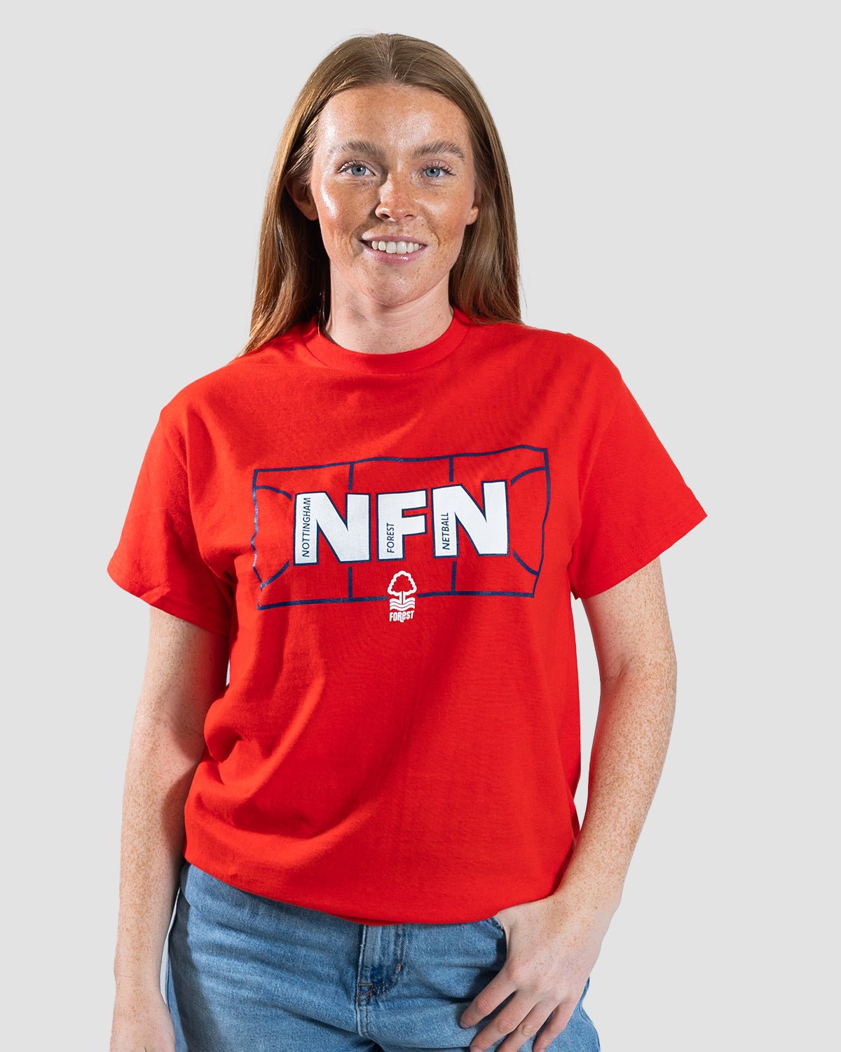 NFN Red Court Print T-Shirt - Nottingham Forest FC