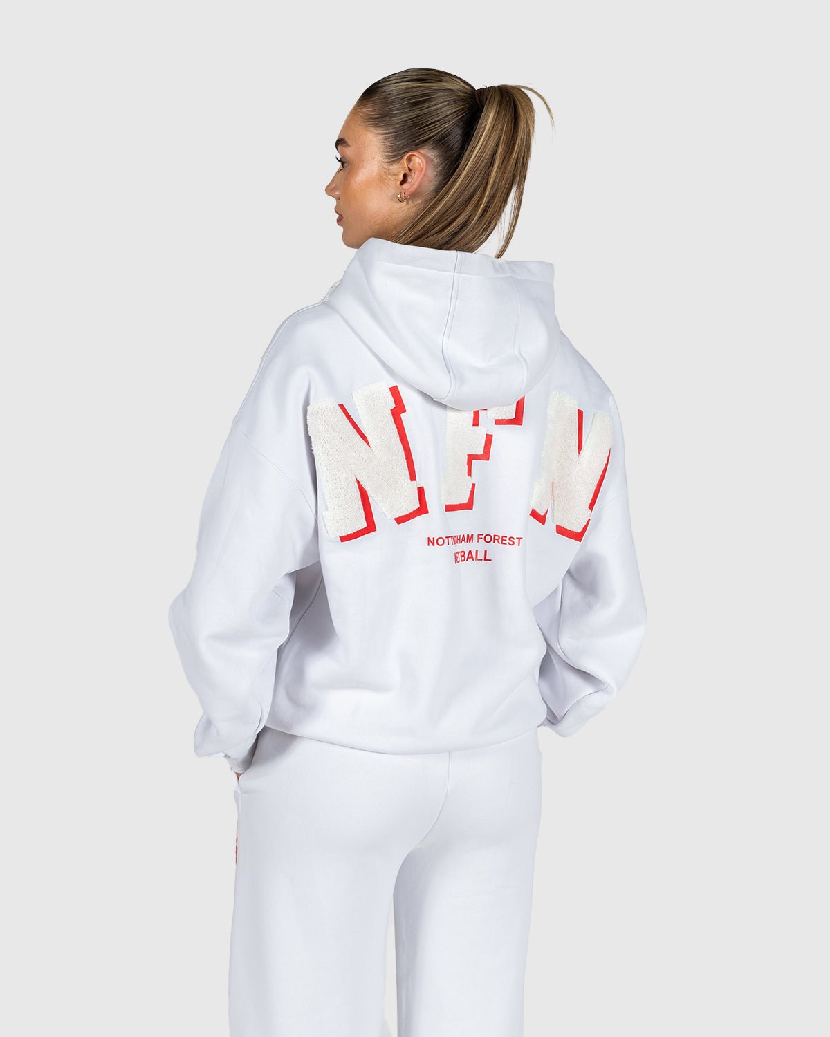 NFN Women's White Relaxed Fit Hoodie - Nottingham Forest FC