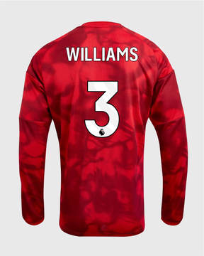 NFFC 26/27 Long Sleeve Home Shirt with Williams 3 Premier League Printing