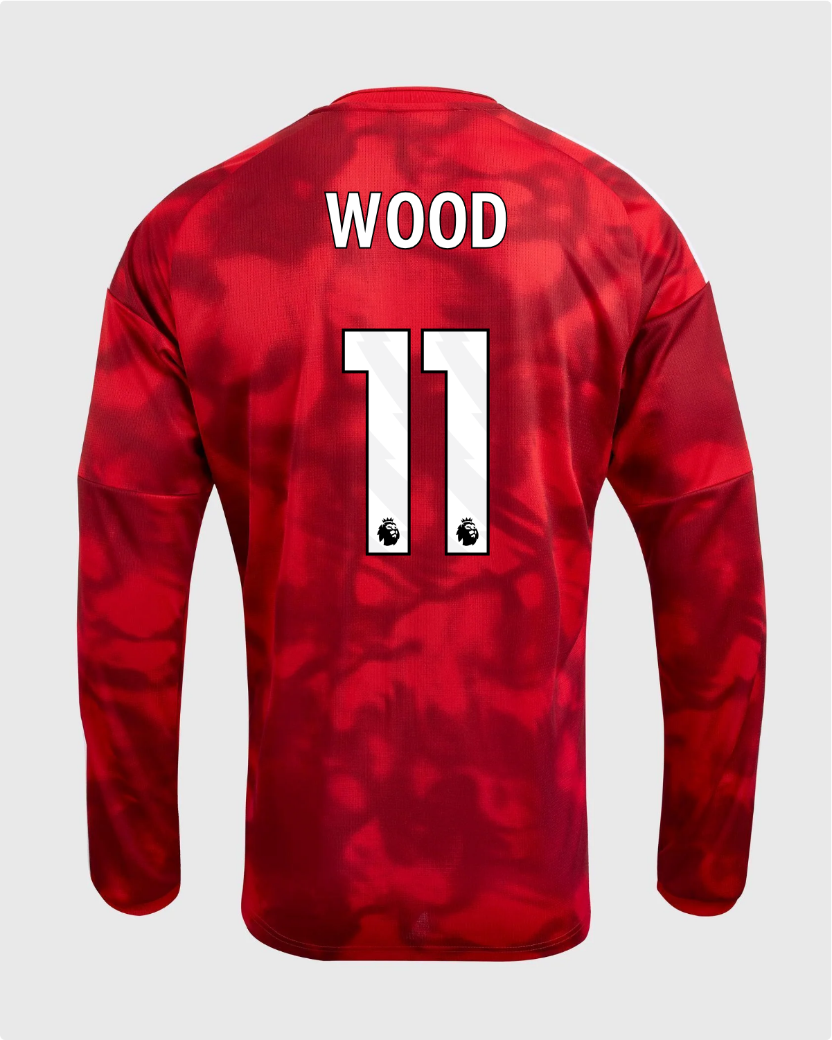 NFFC 26/27 Long Sleeve Home Shirt with Wood 9 Premier League Printing