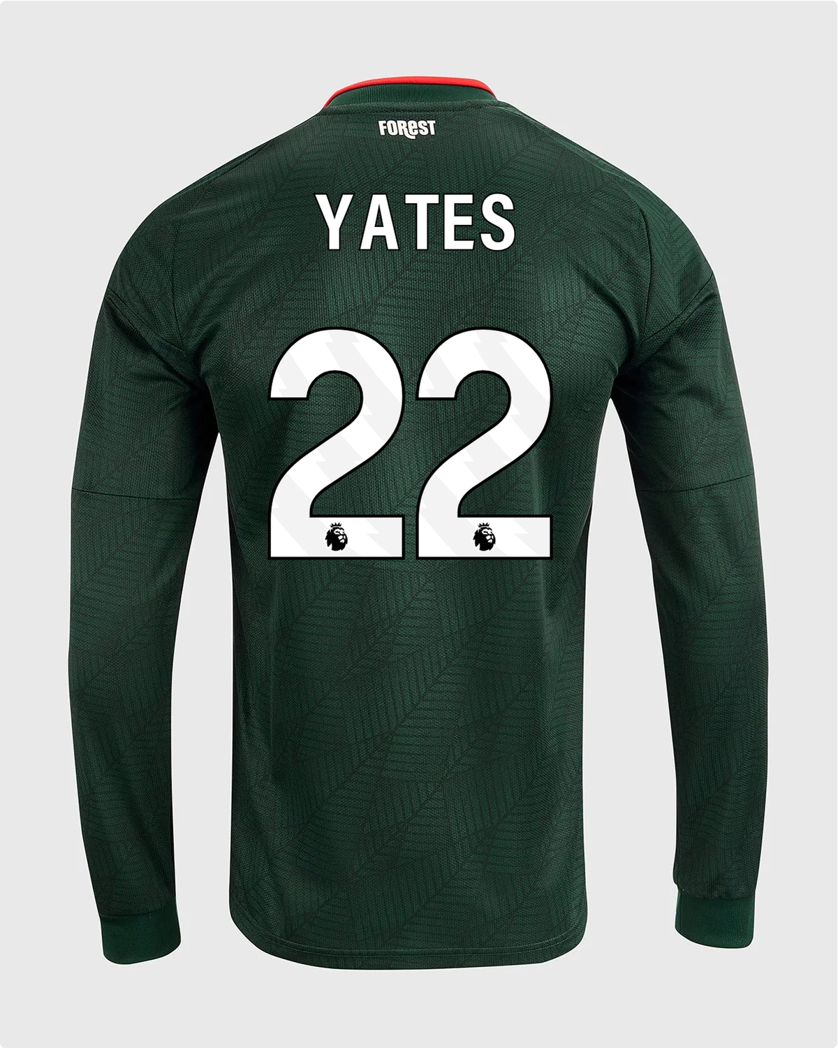 NFFC 26/27 Long Sleeve Away Shirt with Yates 22 Premier League Printing