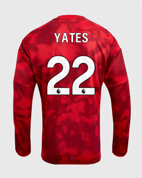 NFFC 26/27 Long Sleeve Home Shirt with Yates 22 Premier League Printing