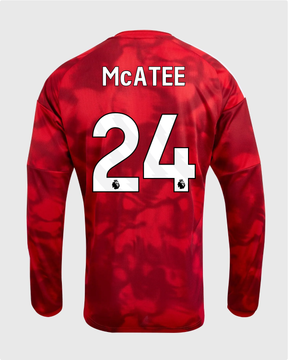 NFFC 26/27 Long Sleeve Home Shirt with McAtee 24 Premier League Printing