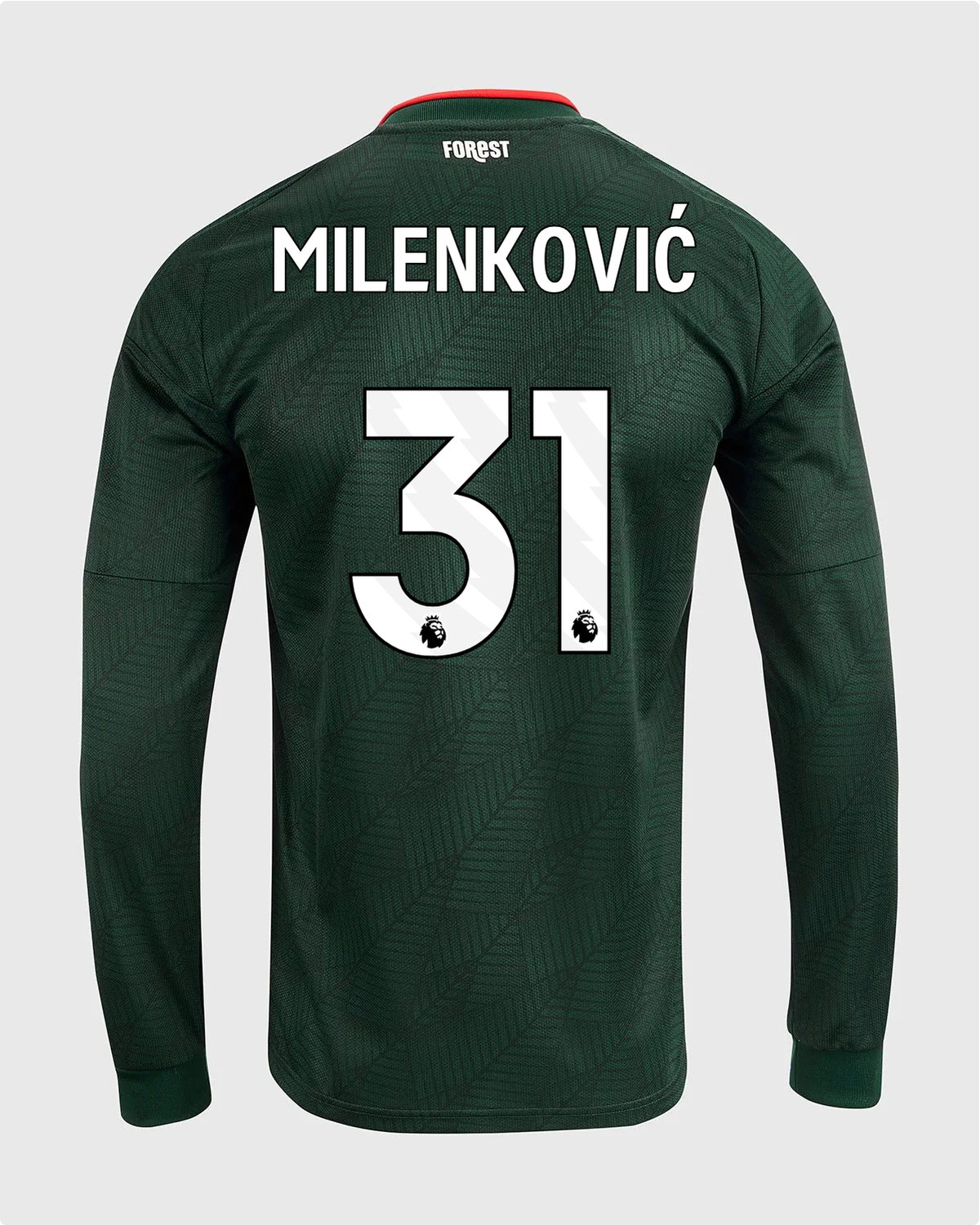 NFFC 26/27 Long Sleeve Away Shirt with Milenković 31 Premier League Printing
