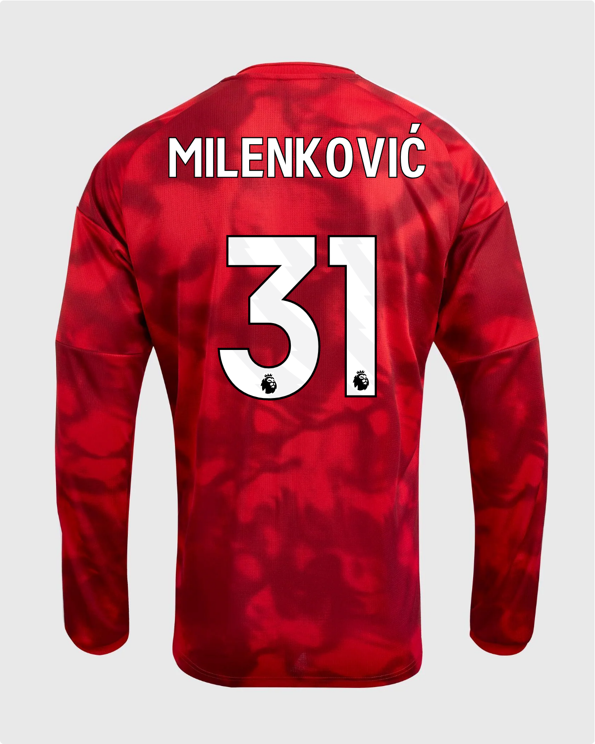 NFFC 26/27 Long Sleeve Home Shirt with Milenković 31 Premier League Printing