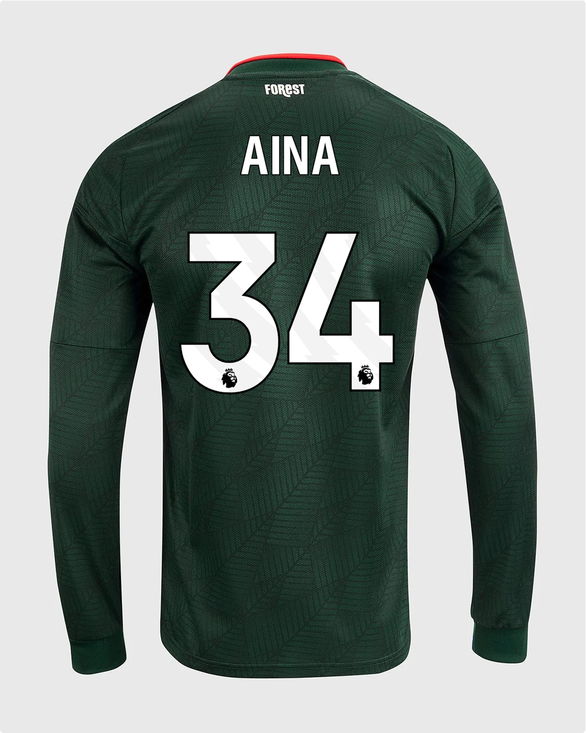 NFFC 26/27 Long Sleeve Away Shirt with Aina 34 Premier League Printing
