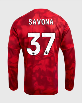 NFFC 26/27 Long Sleeve Home Shirt with Savona 37 Premier League Printing