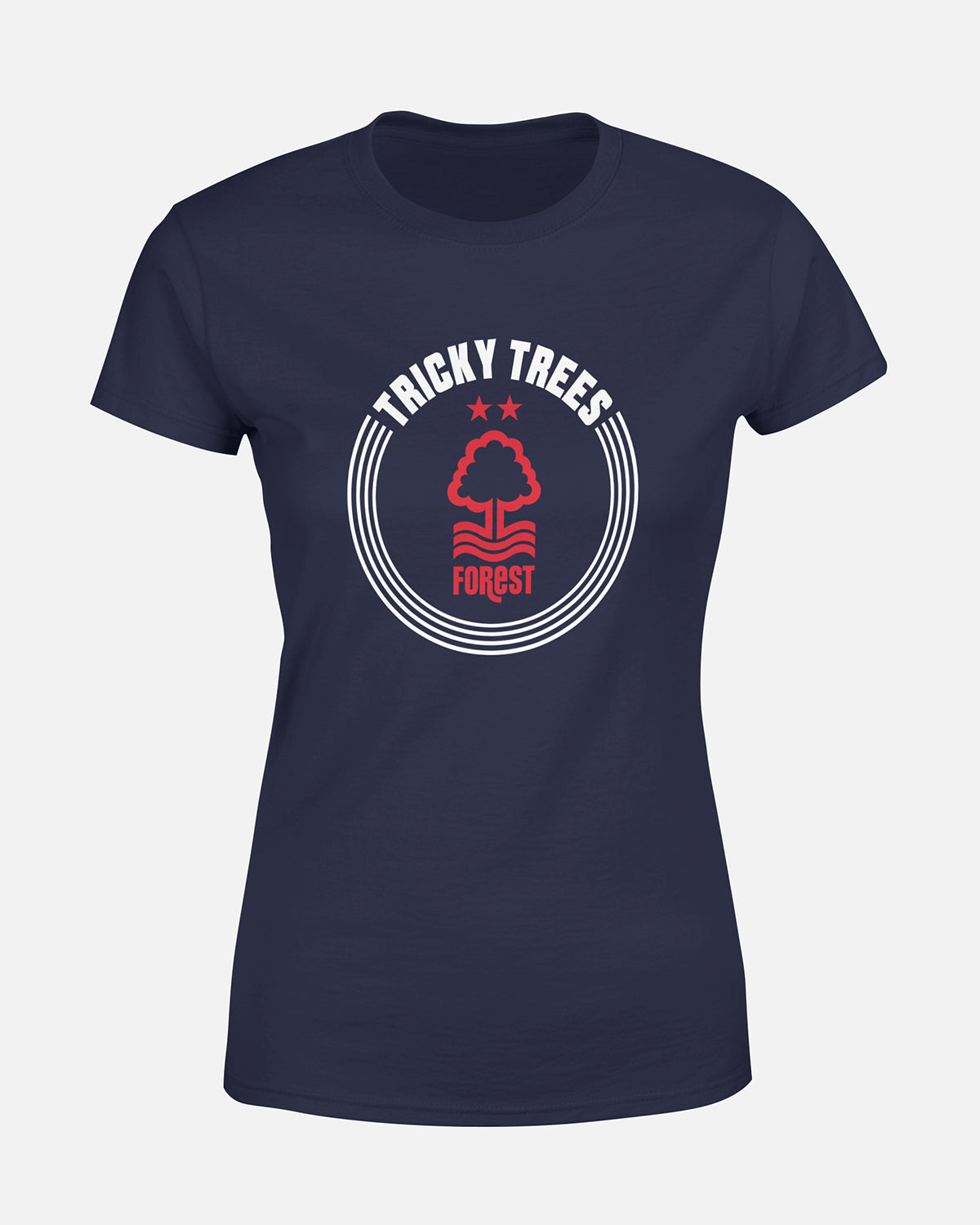 NFFC Women's Navy Tricky Trees Circle Tee